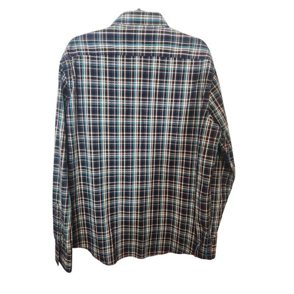 Vintage Italia Men Classic Plaid Shirt Long Sleeves Button Up Size L RETAIL $98 - Picture 2 of 5